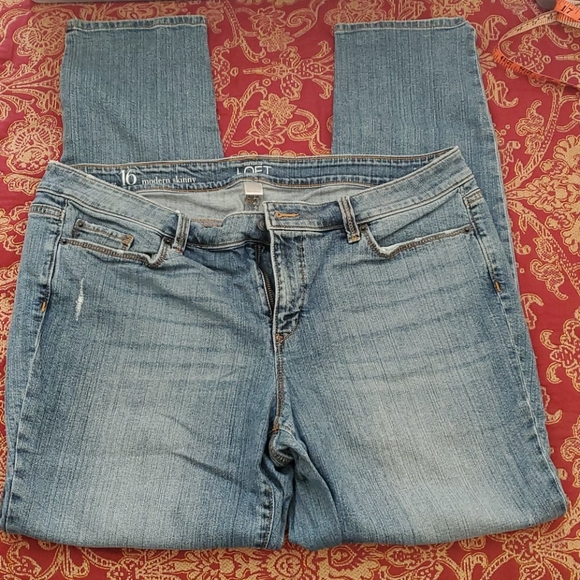 LOFT Denim - Loft Skinny Leg Distressed Jeans